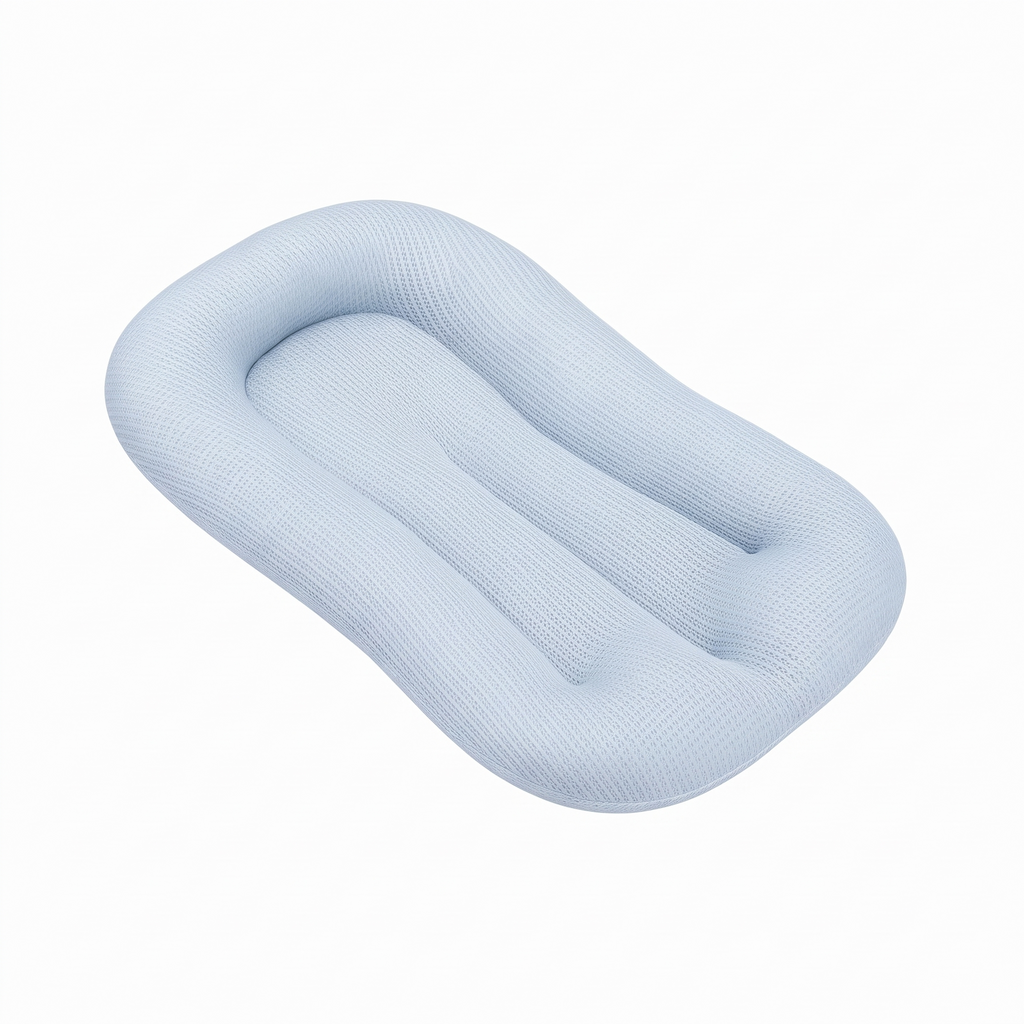 Aeris 3D mesh breathable newborn lounger on a white background
