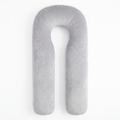 Nessa U shaped full body pregnancy pillow on a plain white background